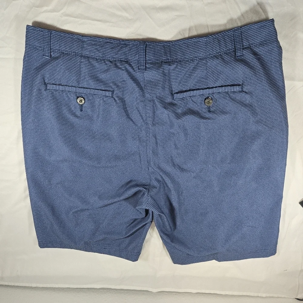 Pebble Beach Men's Blue Shorts Flat Front Vacation Resortwear Golf Travel